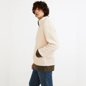 Madewell (Re)sourced Sherpa Half-Zip Sweatshirt